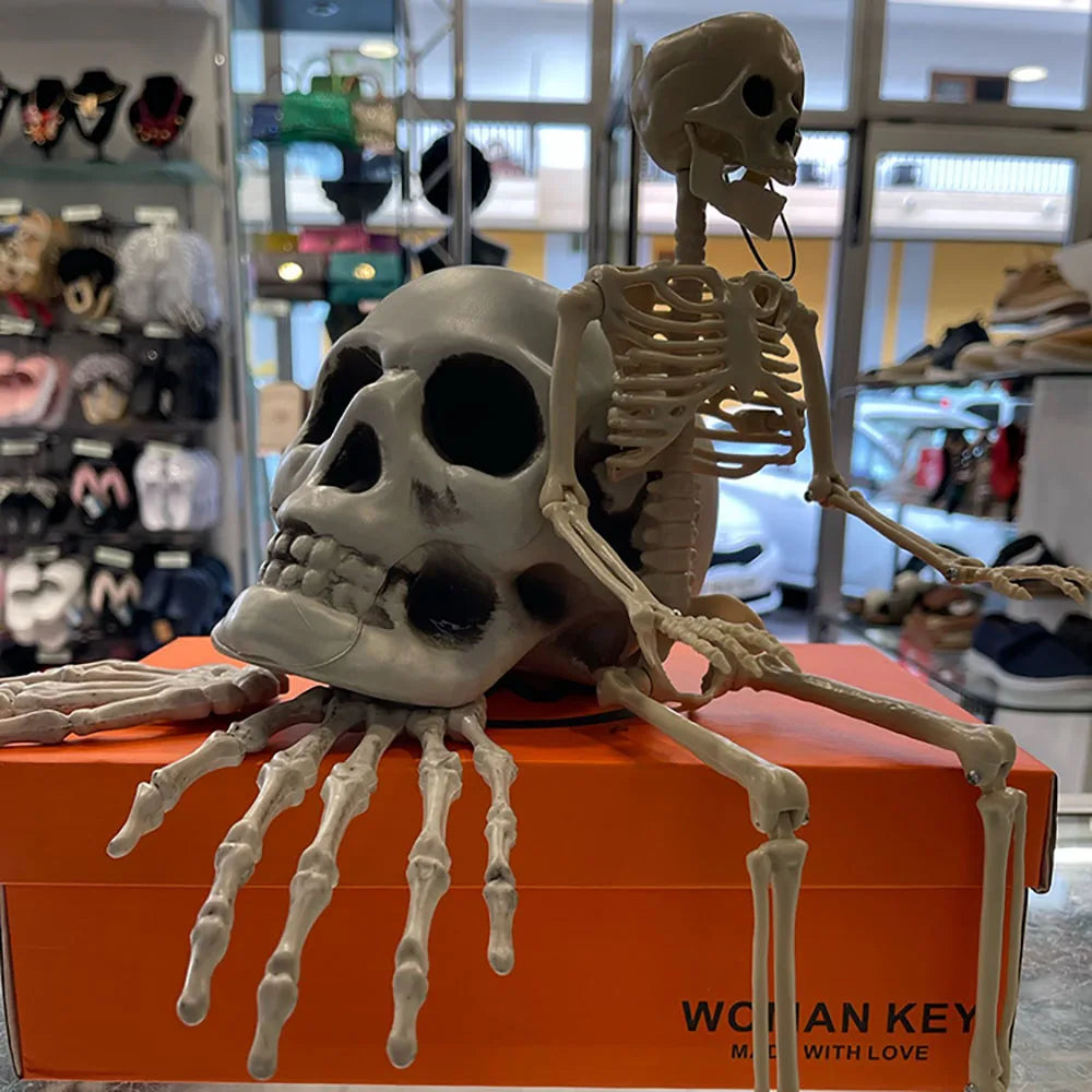1 Pairs Halloween Skeleton Hands,Realistic Plastic Human Hand Bone,Haunted House Horror Decoration Props