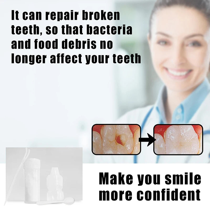 Non-toxic Falseteeth Solid Glue Set Halloween Denture Glue Vampire Dentures Scary Cosplay Fake Teeth Glue Tooth Gaps Repair Kit