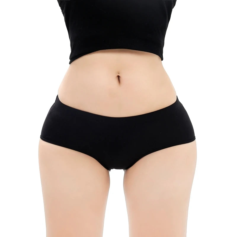 Sexy Fluorescent Lady Panties Fun Halloween Skeleton Gold Plated Women's Boxer Shorts Half Wrap Buttocks Female Boxer Briefs