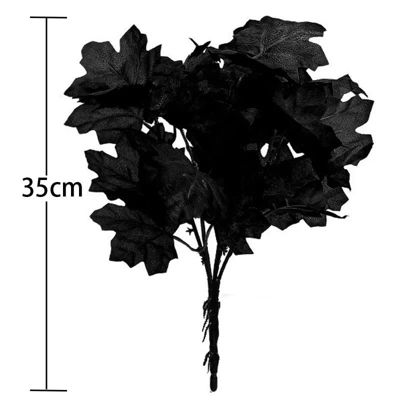 35cm Autumn Artificial Maple Leaves Bouquet Silk Plants Branch for Halloween Thanksgiving Day Fireplace Festival Home Fall Decor