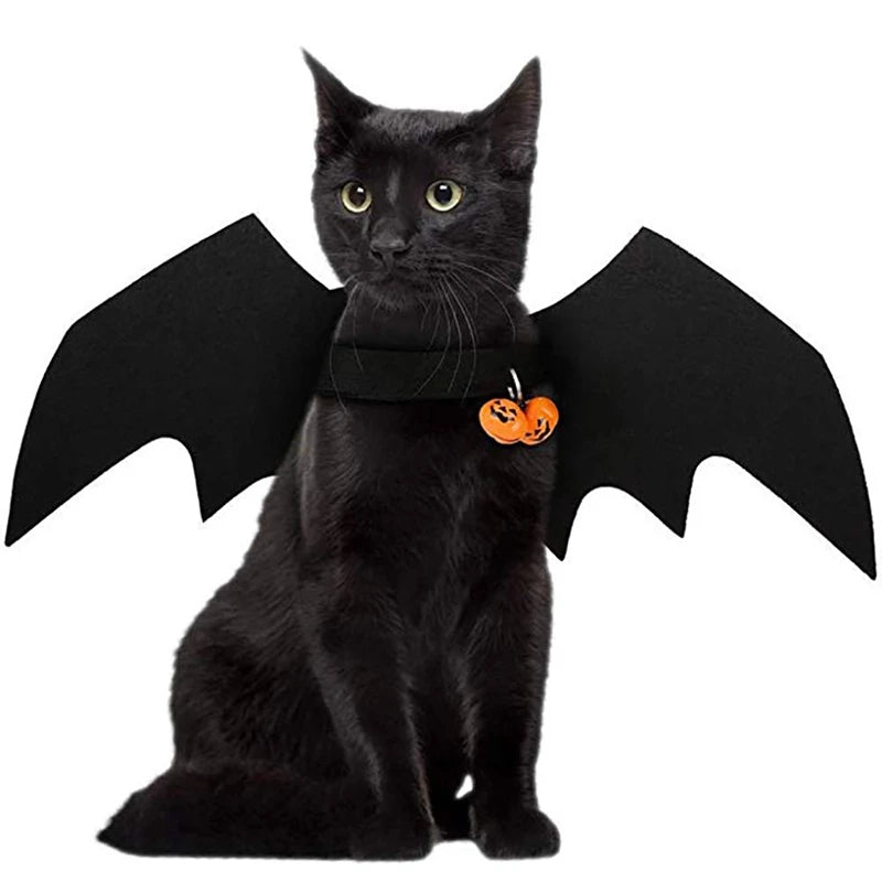 Pet Cat Bat Wings Cat Halloween Costume Puppy Collar Leads Cosplay Props Halloween Party Dress Up Accessories Pet Supplies