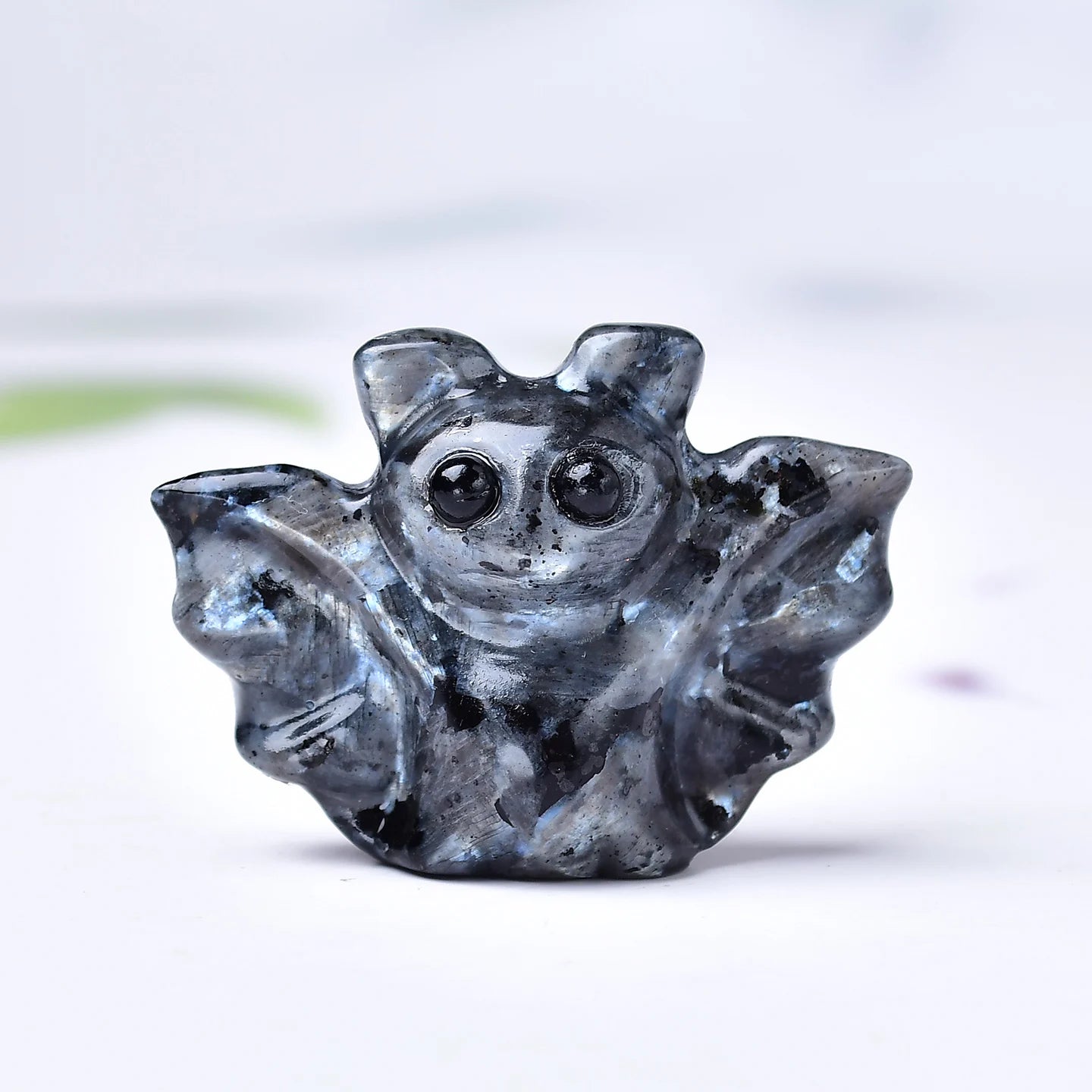 Crystal carved bat, a perfect Halloween crystal gift, a mini item