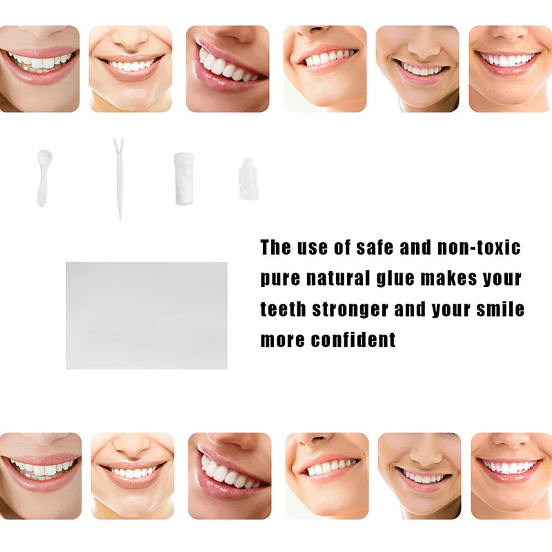 Non-toxic Falseteeth Solid Glue Set Halloween Denture Glue Vampire Dentures Scary Cosplay Fake Teeth Glue Tooth Gaps Repair Kit