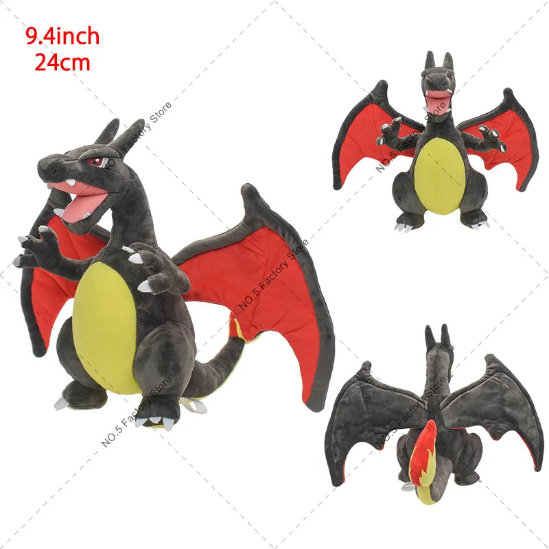 Mega Charizard X Y Plush Toys Charizard Evolution Doll Soft Stuffed Toys Animals Peluche Halloween Gifts for Children 8-10 Inch