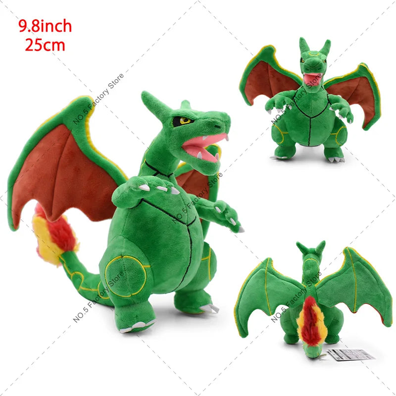 Mega Charizard X Y Plush Toys Charizard Evolution Doll Soft Stuffed Toys Animals Peluche Halloween Gifts for Children 8-10 Inch