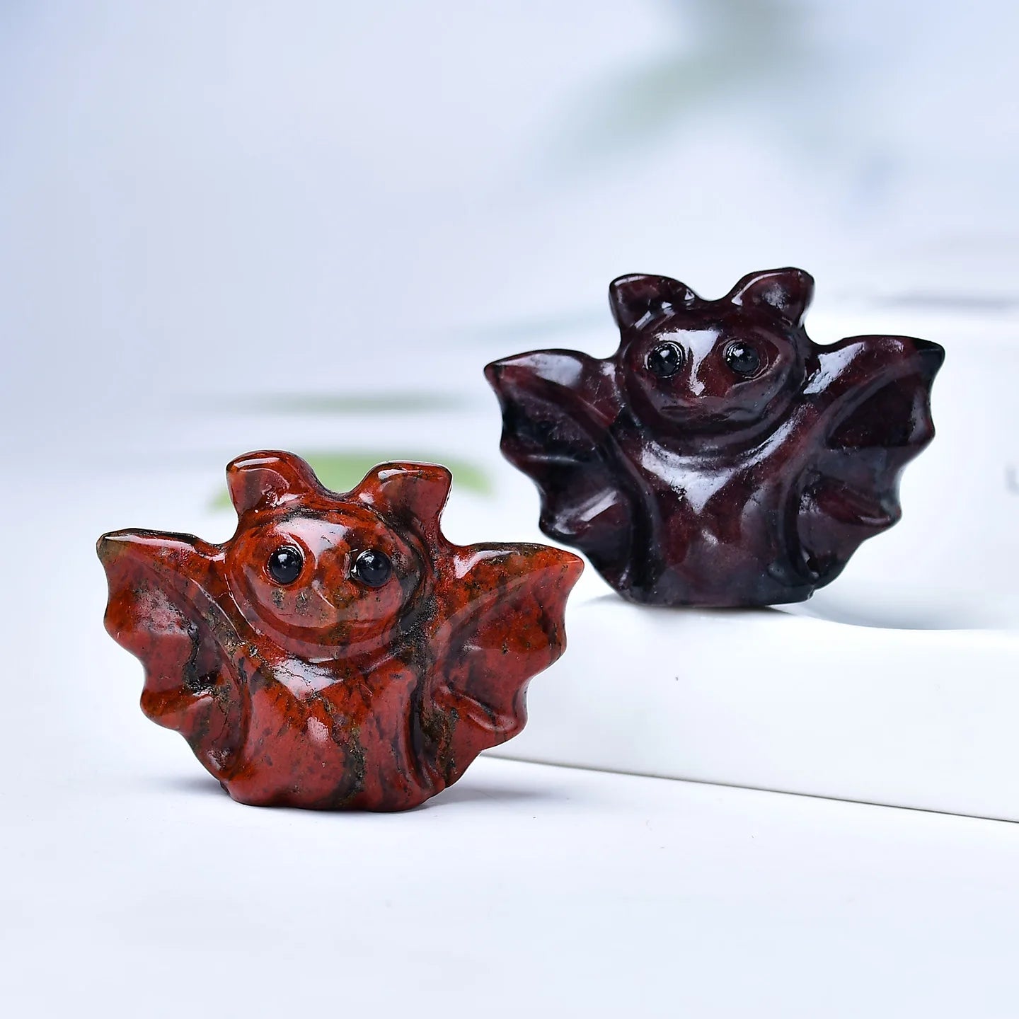 Crystal carved bat, a perfect Halloween crystal gift, a mini item