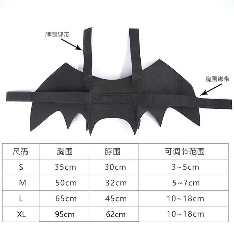 Pet Cat Bat Wings Cat Halloween Costume Puppy Collar Leads Cosplay Props Halloween Party Dress Up Accessories Pet Supplies