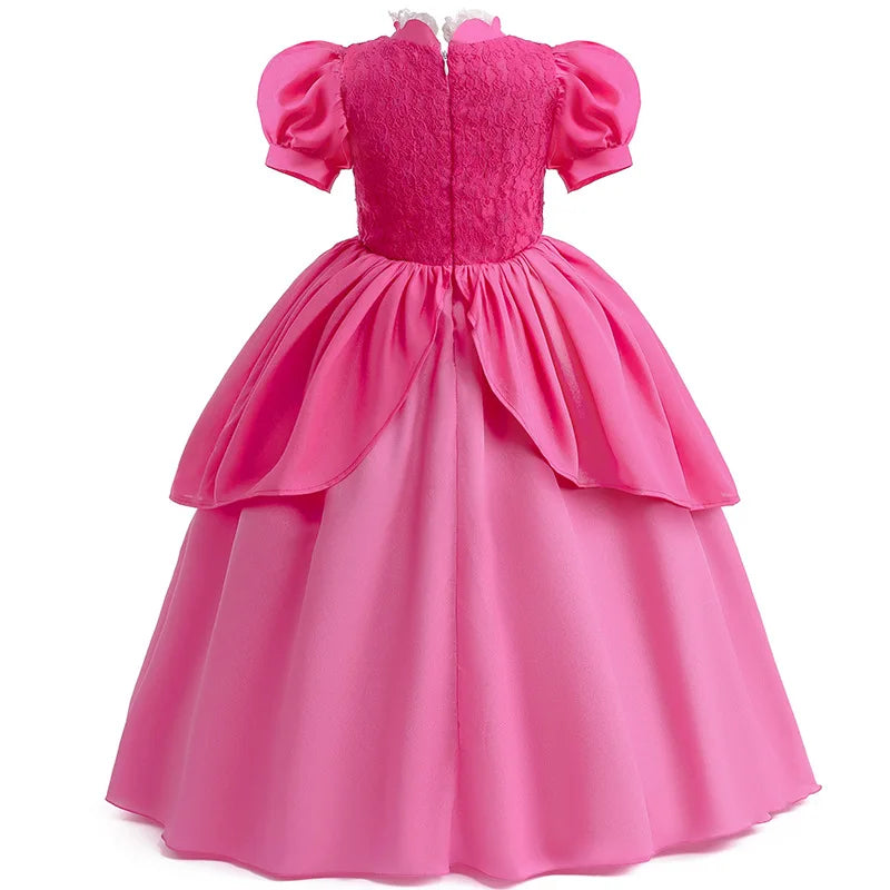 KLFLGD Black Lace Halloween Dress Up Girl's Birthday Party Performance Dress New Girl Role Playing Dress 4-12 Years Old