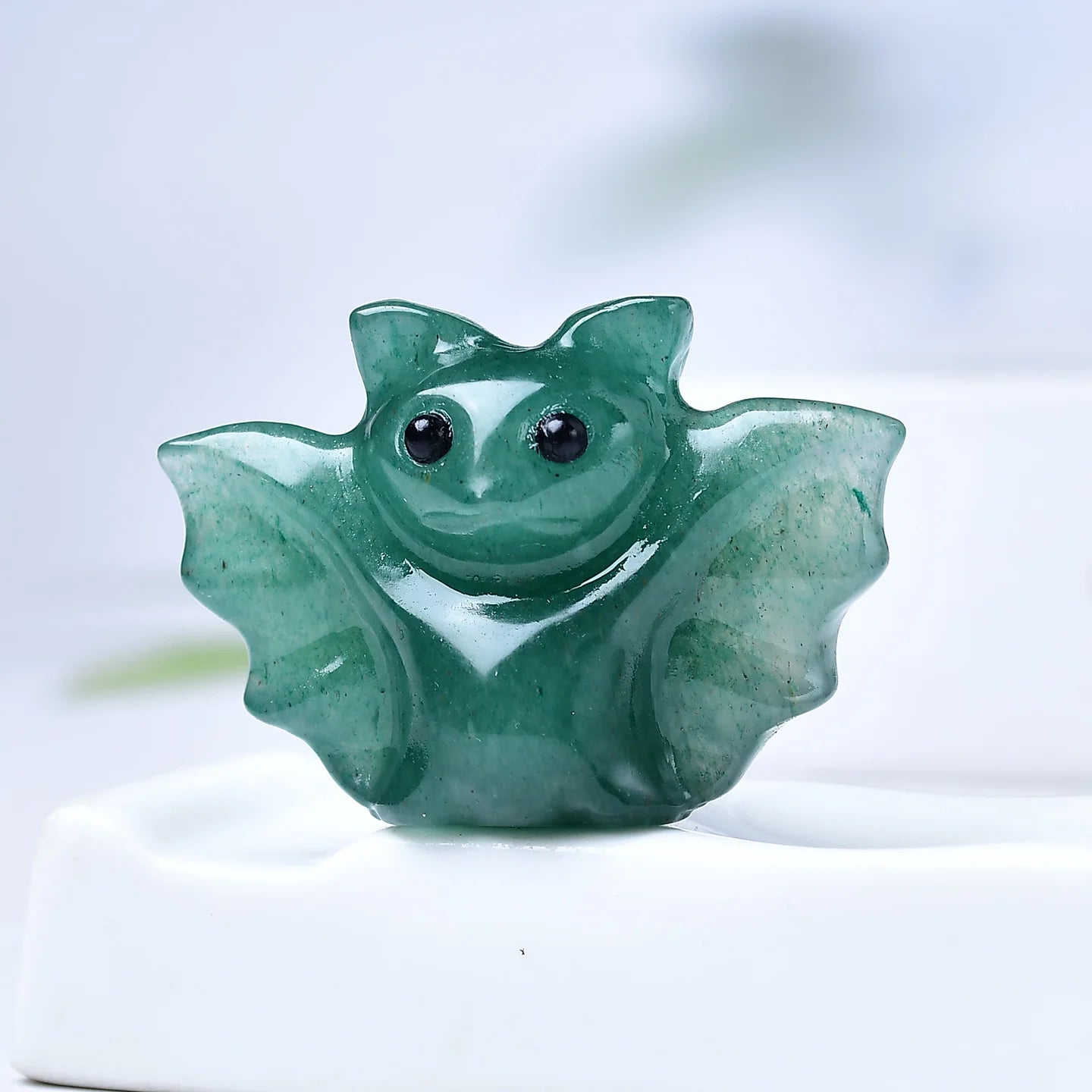 Crystal carved bat, a perfect Halloween crystal gift, a mini item