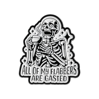 Halloween Skull Ghost Enamel Pins Stay Weird Letters Brooch Cartoon Cloak Black Cat Bone Coffin Sickle Lapel Badges Jewelry Gift
