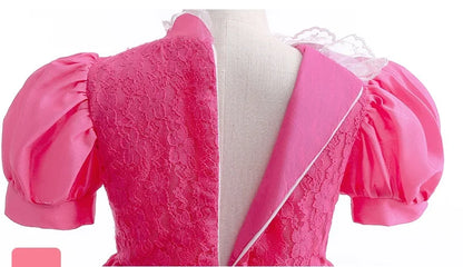 KLFLGD Black Lace Halloween Dress Up Girl's Birthday Party Performance Dress New Girl Role Playing Dress 4-12 Years Old