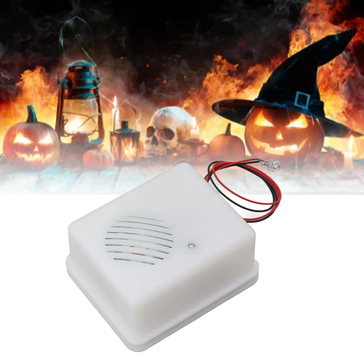 Halloween Sound Player Compact ABS Sturdy Multipurpose Horror Loudspeaker For Halloween Party Decoration Outdoor