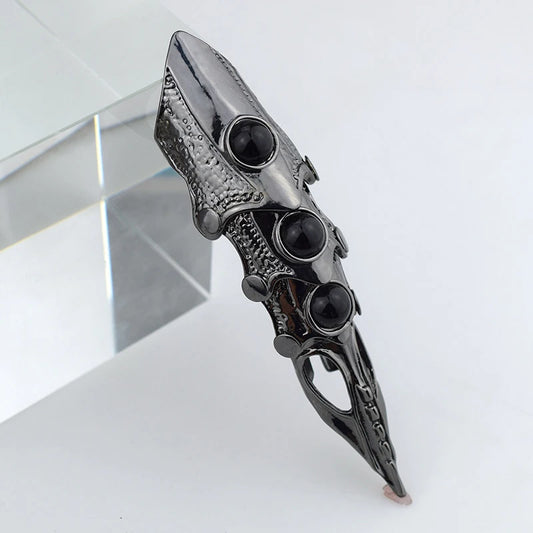Dragon Skull Finger Long Rings Punk Rock Animal Skull Finger Long Rings Halloween Cosplay Costume Accessories Jewelry Vintage