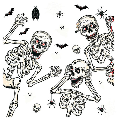 Scary Skeleton Window Sticker Halloween Party Supplies Scary Ghost Window Decals Haunted House Decor Halloween Decorations 2024
