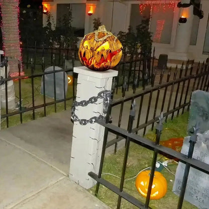 Thriller Halloween Scary Pumpkin Head With Lifting Function With Light And Sound Extendable Talking Pumpkins