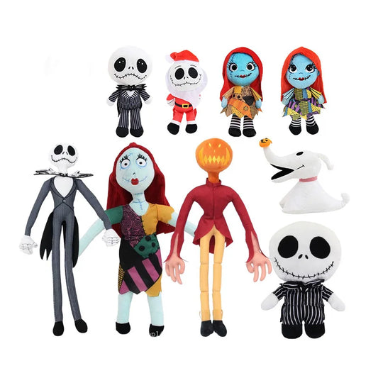Tim Burton’s Nightmare Before Christmas Sally and jack Plush Toys Zero dog Stuffed Toys Halloween Gifts Children's Birthday Gift