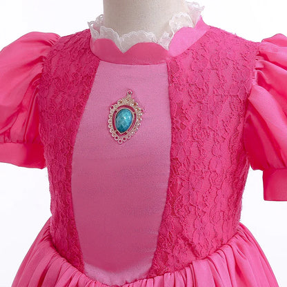 KLFLGD Black Lace Halloween Dress Up Girl's Birthday Party Performance Dress New Girl Role Playing Dress 4-12 Years Old