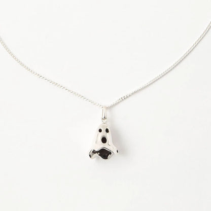 European and American popular Instagram style exquisite little ghost pendant necklace Halloween cartoon personality ghost