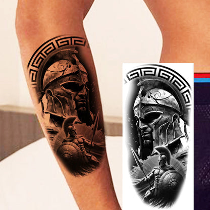 1 Sheet Full Arm Evil Witch Vampire Temporary Tattoos Sleeve Halloween Scary Skull Tatoo Waterproof Horrible Fake Tattoo Sticker