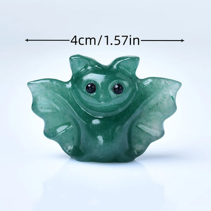 Crystal carved bat, a perfect Halloween crystal gift, a mini item