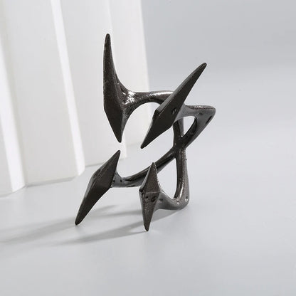 Gothic Punk Claw Cosplay Ring Unisex Alloy Opening Adjustable Rings Hip-pop Jewelry Halloween Party Accessories Prop Gift