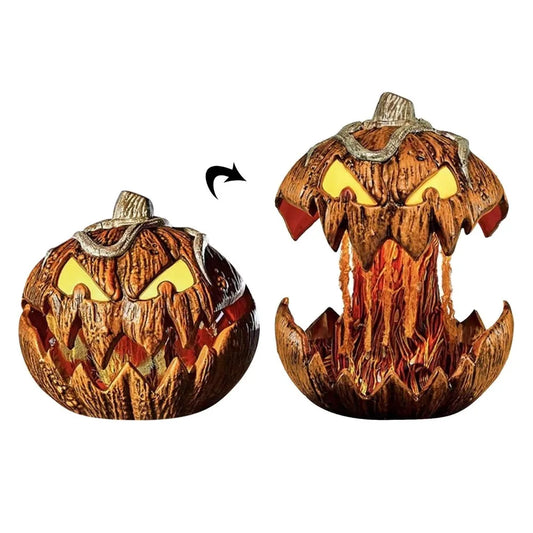 Thriller Halloween Scary Pumpkin Head With Lifting Function With Light And Sound Extendable Talking Pumpkins