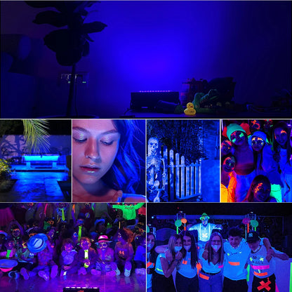 UV Floodlight Lights 50W 100W LED Stage Blacklight Ultraviolet Flood Effect Light for Halloween Xmas Dance DJ Disco Party Bar