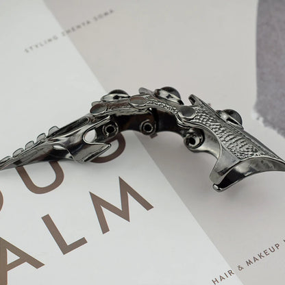 Dragon Skull Finger Long Rings Punk Rock Animal Skull Finger Long Rings Halloween Cosplay Costume Accessories Jewelry Vintage