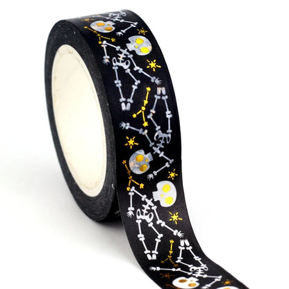 NEW 1PC 10M Deco Mushrooms Leaves Pumpkin Ghost Moon Gold Foil Halloween Washi Tape Set for Planner Masking Tape Cute Stationery