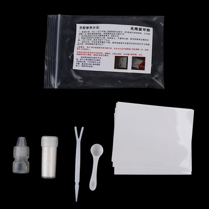 Non-toxic Falseteeth Solid Glue Set Halloween Denture Glue Vampire Dentures Scary Cosplay Fake Teeth Glue Tooth Gaps Repair Kit