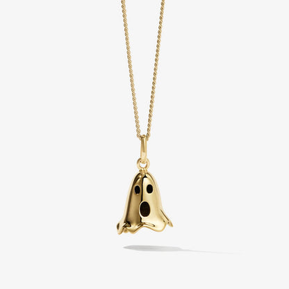 European and American popular Instagram style exquisite little ghost pendant necklace Halloween cartoon personality ghost