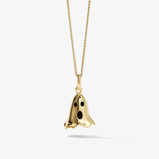 European and American popular Instagram style exquisite little ghost pendant necklace Halloween cartoon personality ghost
