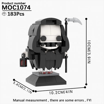Halloween Festival Series Architecture Pumpkin Carriage Model Set Horror DIY Tombstone Grave MOC Building Block For Kid Toy Gift