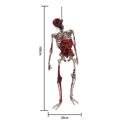Scary Skeleton Window Sticker Halloween Party Supplies Scary Ghost Window Decals Haunted House Decor Halloween Decorations 2024