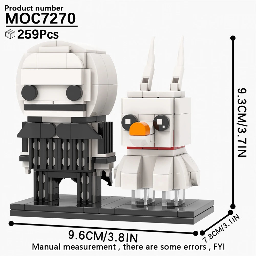 Halloween Festival Series Architecture Pumpkin Carriage Model Set Horror DIY Tombstone Grave MOC Building Block For Kid Toy Gift