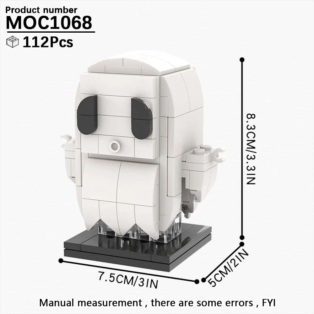 Halloween Festival Series Architecture Pumpkin Carriage Model Set Horror DIY Tombstone Grave MOC Building Block For Kid Toy Gift